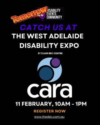 👋 Tomorrow’s the day!
We’re heading to the DEC West Adelaide Community Disability Expo
📍 St Clair Recreation Centre
📅 Wednesday 11 February, 10am - 1pmCome and say hello to the Cara team — we’d love to meet you!🎟 Register for free via the link in our bio!
Thanks @thedec_australia for bringing everyone together 💙✨#Cara #DisabilityExpo #NDIS #Inclusion #Community #SouthAustralia #SeeYouThere