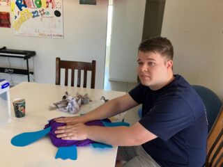 Meet Jess and his adorable hand‑made stuffed platypus! 🧵🦆💛During his stay at our Port Augusta Short Term Respite, Jess enjoyed some creative downtime making his very own soft toy. These hands‑on activities help build confidence, spark imagination and, most importantly, bring plenty of smiles.Want to know more about Cara Short Term Respite? Visit our website via the link in our bio!#Cara #ShortTermRespite #CreativeSupports #DisabilityInclusion #PortAugusta