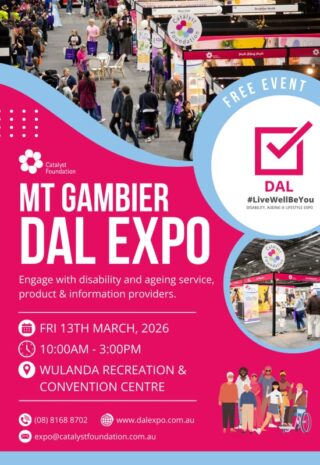 🎉 IT’S TODAY!
We’re at the Mount Gambier DAL Expo
📍 Wulanda Recreation & Convention Centre
🕙 10am–3pm
🧡 Booth 26
Come say hi and chat with our team — we’d love to meet you! 💙More info → visit our linktree in bio!
@dalexpoau#Cara #DALExpo #MountGambier #NDIS #SAEvents #Inclusion