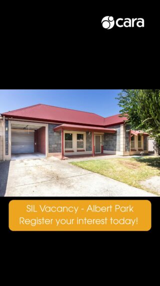 🏡 VACANCY ALERT – Accessible Living in Albert Park!Looking for a spacious, purpose-built Supported Independent Living (SIL) home in the heart of Adelaide’s Western suburbs? This Albert Park property is available now - and it’s a fantastic opportunity to secure a home designed for comfort and independence.
Enjoy living in a welcoming, well-connected neighbourhood with a home that’s thoughtfully designed to support your lifestyle.✨ Suited to males or females who require an accessible home.
✔️ Purpose-built for accessibility and independence
✔️ Spacious layout in a central location
✔️ SIL Provider: Cara🔗  Opportunities like this don’t last - register your interest today: Visit our link in bio!#Cara #SILHousing #NDISProvider #DisabilitySupport #AlbertParkSA #SILHousingVacancy #Adelaide